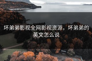 坏弟弟影视全网影视资源，坏弟弟的英文怎么说